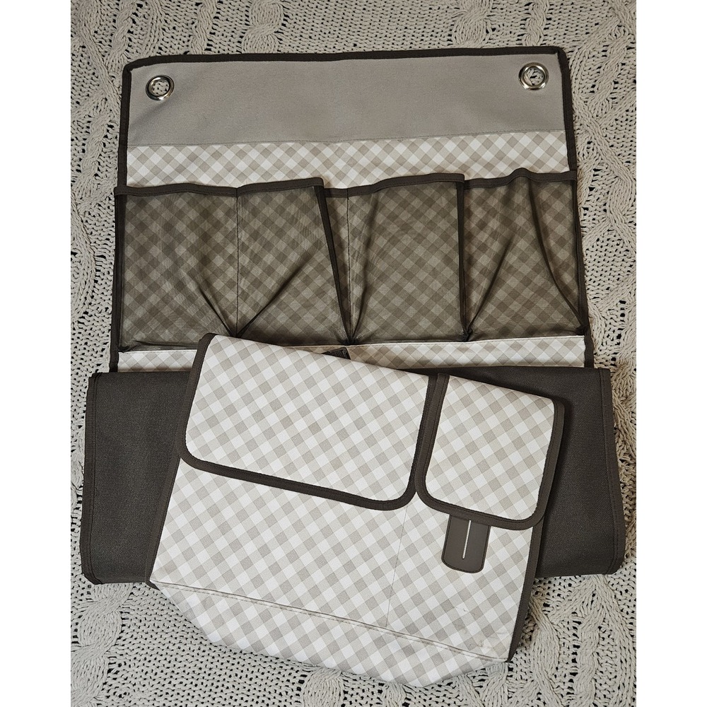 Thirty-One Gifts Bundle - Double Duty Caddy & Hang-It Pocket Organizer - Gingham